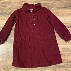 Maroon Corduroy Dress